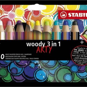 Stabilo Woody 3-in-1 Arty set 10 potloden + slijper