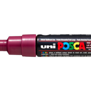 Krijtstift - Chalkmarker - Universele Marker - Uni Posca Marker - Wijnrood - PC-8K - 8mm - Beitelpunt - Large - 1 stuk
