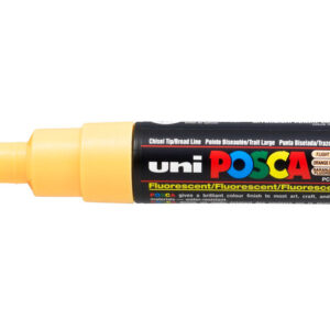 Krijtstift - Chalkmarker - Universele Marker - Uni Posca Marker - Fluoriserend Licht Oranje - PC-8K - 8mm - Beitelpunt - Large - 1 stuk