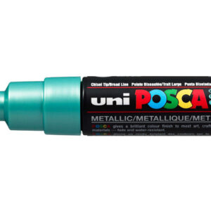 Krijtstift - Chalkmarker - Universele Marker - Uni Posca Marker - Metalic Groen - PC-8K - 8mm - Beitelpunt - Large - 1 stuk