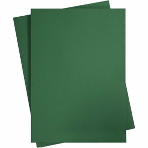 Groen Karton 180 Grams - Donkergroen A2 Karton - Hobbykarton - Stevig Papier - A2 Papier 180 grams - Knutselpapier Knutselkarton - 42x59,4 cm - 10 Vellen