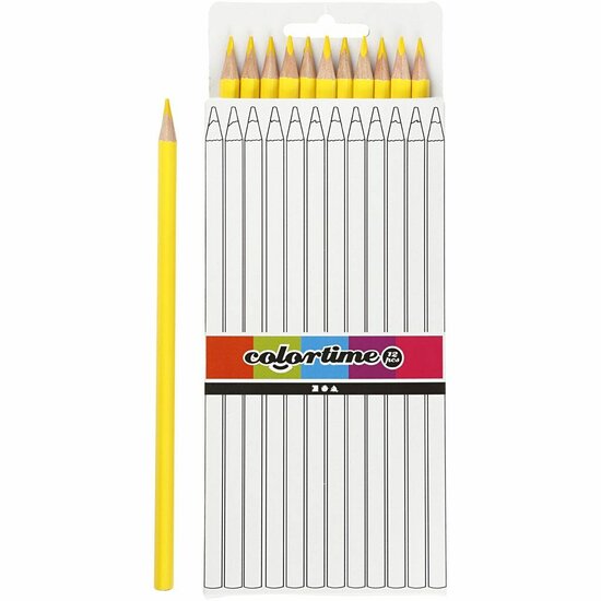 Kleurpotloden - Gele Potloden Voor Tekenen - DIY Kleuren - Lijndikte 3mm - Set van 12 Stuks