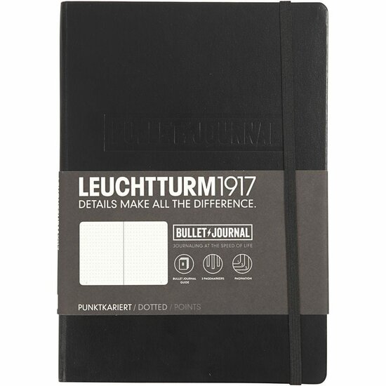 Bullet Journal - Notebook A5 - Zwart Bullet Journal - Journaling Boek - Bullet Journal Met Dikte 2cm - Creatief Schrijven - Bullet Notebook - Planner Boek - Notitieboek Voor Hobby - A5 Bullet Notebook