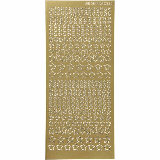 Stickers Sterren - Zelfklevende Glitter Sterretjes Stickervellen - DIY Versiering - Kaarten Maken & Scrapbooking - 350 Sterren - 1 Vel