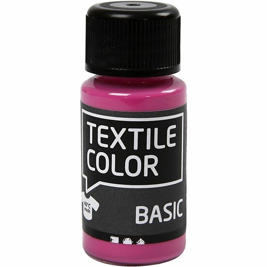 Textielverf Roze - Kledingverf - Basic Textile Color - Stofverf - Textiel Kleurstof - Stoffenverf - DIY Kledingverf - 50 ml