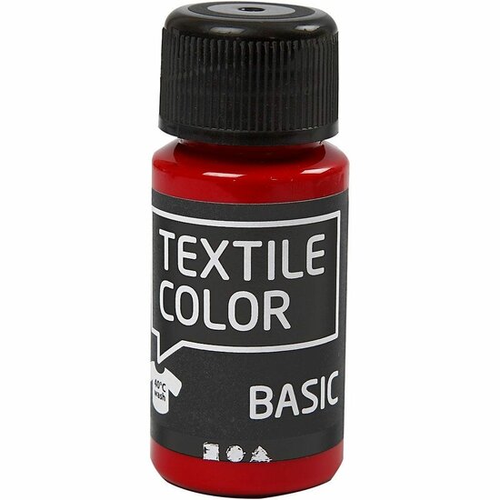 Textielverf Rood – Rode Kledingverf – Stofverf – Textiel Kleurstof – Stoffenverf – Verf Voor Kleding – Textiel Verven – Kleurstof Voor Stof – DIY Kleding Verven – 50 ml