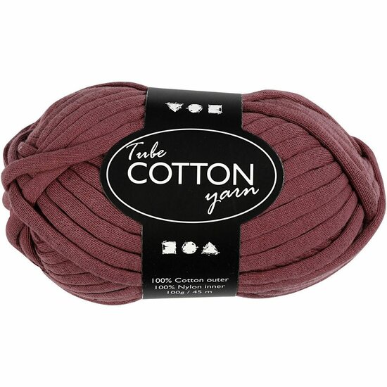 Textielgaren - Katoengaren - Hobby Garen - DIY Breigaren - Handwerkgaren Voor Knutselen - Macramé Garen - Borduurgaren - Kleur: Paars - 45m - 100gr - 1 Bol