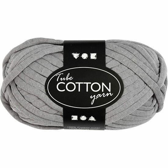 Textielgaren - Macramé Garen - Duurzaam Textielgaren - Breigaren - Handwerkgaren Voor DIY & Mode - Hobby Garen - Kleur: Grijs - Extra Sterk & Stevig - 45m - 100gr - 1 Bol