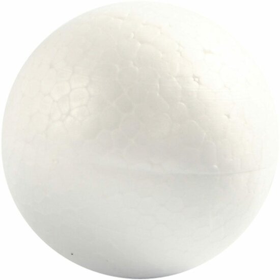 Ballen, wit, d 5 cm, 5 stuk/ 1 doos