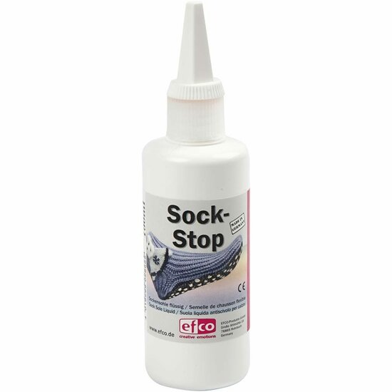Sock-Stop Antislip Off-White - DIY Anti-Slip Coating Voor Sokzolen & Schoenen - Verhoogt Grip & Duurzaamheid - Wasbaar Op 40°C - Perfect Voor Handgemaakte Sokken - 100ml