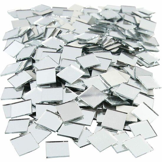 Spiegel Mozaïek Tegels - DIY Mozaïektegels - Voor Creatieve Decoratieprojecten - Knutseltegels - DIY Mozaïek Kunst - Formaat 16x16 mm - Dikte 2 mm - Set van 500 Stuks
