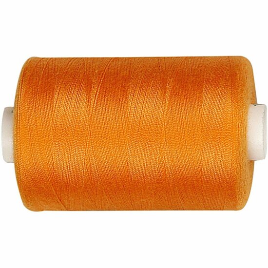 Naaigaren - Oranje Hoogwaardig Polyester Garen - DIY Stikwerk, Machinaal Naaien & Handwerken - Extra Sterk & Duurzaam - Perfect Voor DIY Stoffen Reparaties - Lengte 1000 Meter