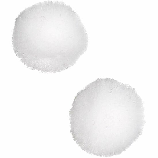 Pom-Poms Wit - Set van 100 - Kleine Zachte Balletjes 2mm - Pluizige Knutselbolletjes Voor DIY Decoratie, Hobbyprojecten, Textielbewerking, Scrapbooking & Sieraden Maken