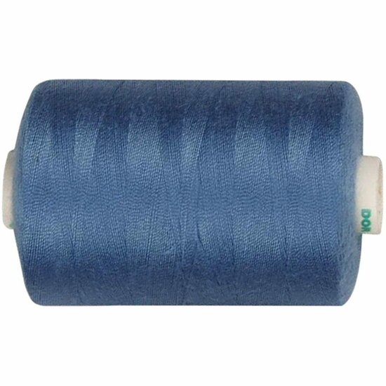 Naaigaren - Middenblauw Garen - DIY Creatief Garen - Hobby Naaimateriaal Voor Projecten - 1000m - 1 Rol