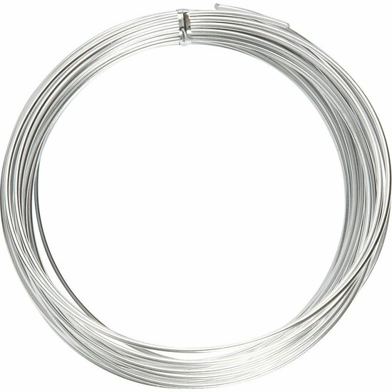 Alu Draad - Aluminium Sieradendraad - DIY Hobbydraad Voor Sieraden Maken & Creatieve Knutselprojecten - Buigzaam, Stevig & Duurzaam - Dikte 2 mm - Lengte 10 m - 1 Rol