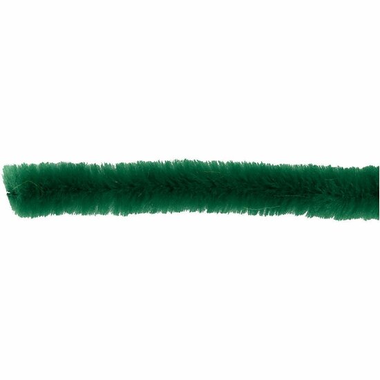 Chenille Draad - Pluche Draad - Pijpenragers - Metaal Draad - Fleecedraad - DIY Draad - Flexibel Decoratief Knutsel Draad - Buigzaam Draad - Donkergroen - Lengte: 30cm - Dikte: 6mm - 50 Stuks
