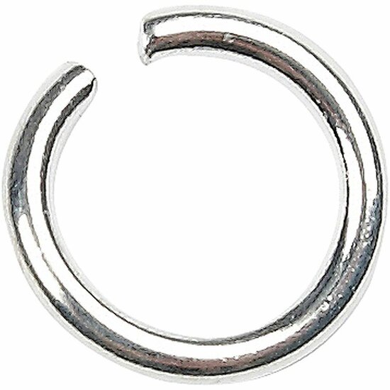 Ringen, verzilverd, afm 7 mm, dikte 1 mm, 400 stuk