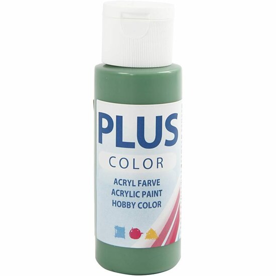 Acrylverf - Groene Verf - Acrylaatverf - Acrylic paint - Hobbyverf - Sneldrogende Verf - Dekkende Verf - Waterbasis Verf - Hoogwaardige Decoratie Verf - Forrest Green - Plus Color Verf - 60ml
