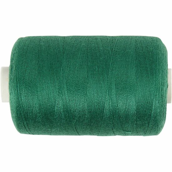 Naaigaren Groen - Sterk & Kwalitatief Polyester Draad - Geschikt voor Hand- & Machinenaaiwerk - Perfect voor Mode & Stoffenreparaties - 1000 m - 1 Rol