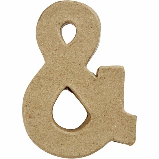 Papier-Mâché Teken & - DIY Kartonnen Teken - Hobby Deco - Handgemaakt - Knutselmaterialen - DIY Vorm - Creatief Knutselen - H 10 cm - B 7,5 cm - Dikte 1,7 cm - 1 Stuk