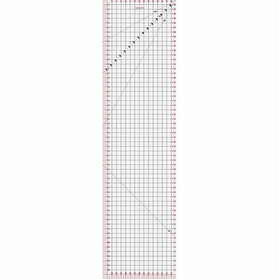 Patchwork Liniaal - DIY Precisie Liniaal - Creatieve Hobby Liniaal Voor Quilten - Decoratieve Patchwork Tool - Formaat 15x60cm - Set Van 1