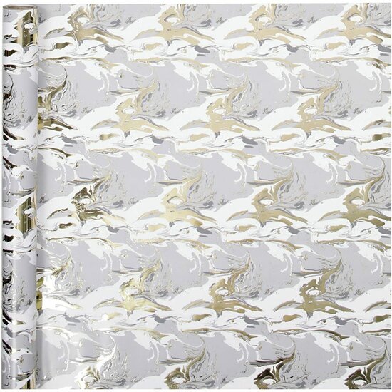 Inpakpapier - Swirl Print - Decoratief Cadeaupapier - Hobby Papier Voor Inpakken - DIY Geschenkpapier - Breedte 50cm - 80gr - 3m / 1 Rol