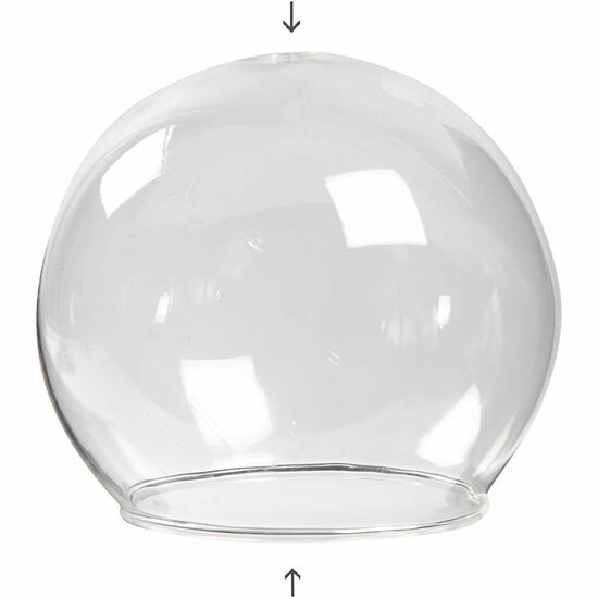 Transparant Glas Met Ophanglus - Glazen Bel - Decoratief Glas - Doorzichtige Belvorm - Home Decoratie - DIY Glashanger - Glazen Ornament - Diameter 8 cm - Gatgrootte 5 cm - Set van 4 Stuks