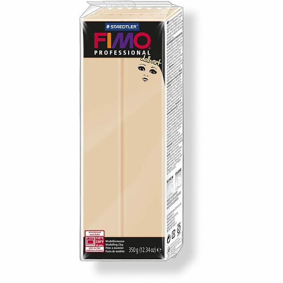 Doll Boetseerklei - Zandkleurige FIMO Bakklei - Ideaal Voor Poppen Maken En Beeldhouwen - Gewicht: 454gr - Inhoud: 1 Stuk - Modelklei - Keramiek Klei - Figuur Boetseren