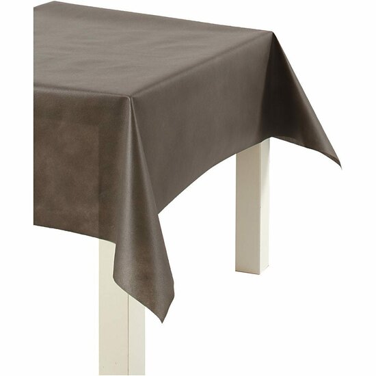 Tafelkleed - Namaaktextiel Bruin Tafelkleed - Lichtgewicht & Wasbaar - DIY Feestdecoratie - Tafeldecor - Breedte 125 cm - Gewicht 70 gr - Lengte 10 Meter - 1 Rol