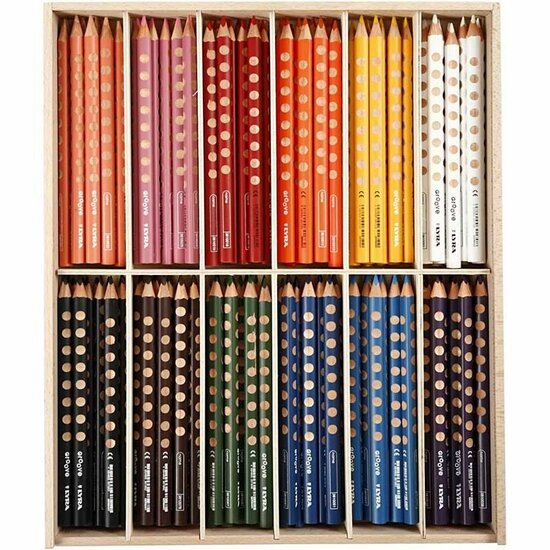 Groove Kleurpotloden - Ergonomisch - Driehoekige Grip - 12 Kleuren - 18 cm - 4.25 mm Vulling - Perfect voor School & Creatieve Hobby's - Premium Kwaliteit Kleurpotloden voor Kinderen & Volwassenen