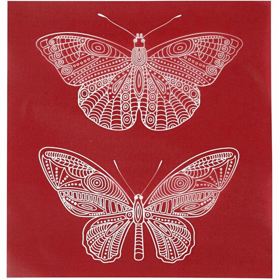 Screen stencil, vlinder, 20x22 cm, 1 vel