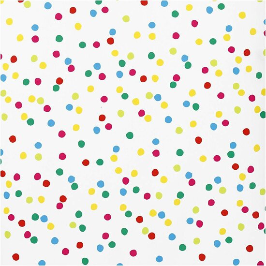 Inpakpapier, Stippen, B: 57 cm, 80 gr, 150 m/ 1 rol