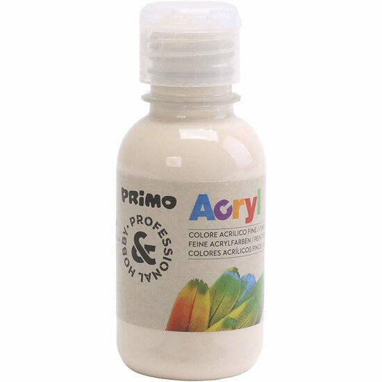 Acrylverf - Beige Verf - Luxe Acrylverf Beige - Acrylaatverf - Acrylic paint - Beige Hobbyverf - Knutselen en Verven - Sneldrogende Verf - 125ml