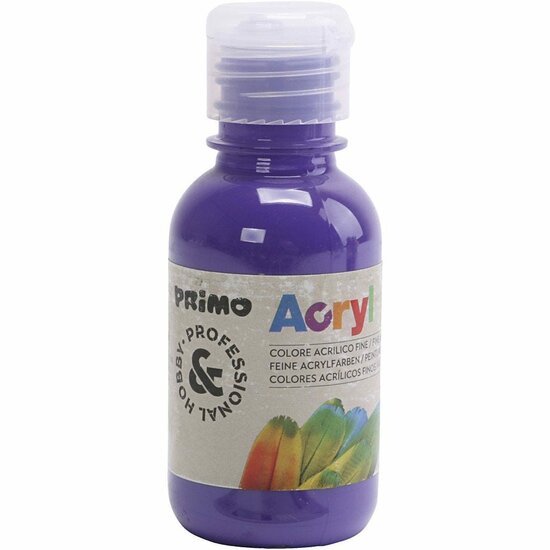 Acrylverf - Paars Verf - Luxe Acrylverf Paars - Acrylaatverf - Acrylic paint - Paarse Hobbyverf - Knutselen en Verven - Sneldrogende Verf - 125ml