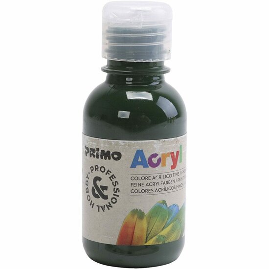 Acrylverf - Donkergroen Verf - Luxe Acrylverf Donkergroen - Acrylaatverf - Acrylic paint - Donkergroene Hobbyverf - Knutselen en Verven - Sneldrogende Verf - 125ml