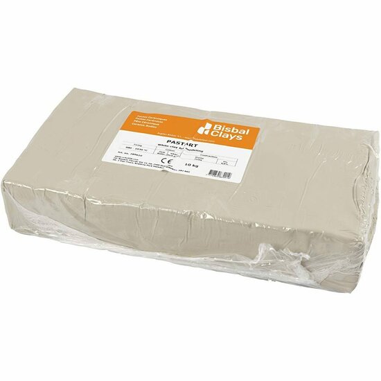 Witte Boetseerklei - Natuurlijke Bakklei - DIY Hobbyklei - Perfect voor Boetseren, Kleien, Draaischijf en Scholen - Stevig en Bakbaar tot 100°C - 10kg Bisbal Clay