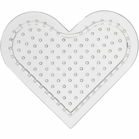 Onderplaat - Klein Hart Transparante Hobbyplaat - DIY Ondergrond Voor Creatieve Projecten - Strijkkralen Plaat - Creatief Knutselen - Formaat 10x10 cm - Set van 10 stuks