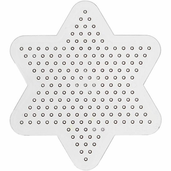 Grondplaat Strijkkralen - Onderplaat - Strijkkralenvormen - Strijkkralenbord - Kralen Ontwerpplaat - Ster Vormig - Diameter 10cm - 10 Stuks