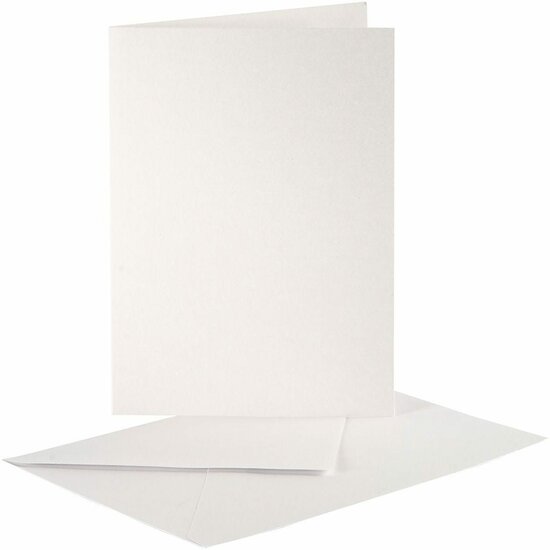 Kaarten & enveloppen set - Luxe Parelmoer Kaartenset - DIY Wenskaarten & Uitnodigingen - A6 Formaat - Dubbelzijdige Kaarten (230g) & Enveloppen (120g) - 10 Sets