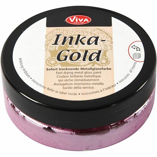 Pasta Wax - Metallic Verf - Inka Gold - magenta - Viva Decor - 50ml