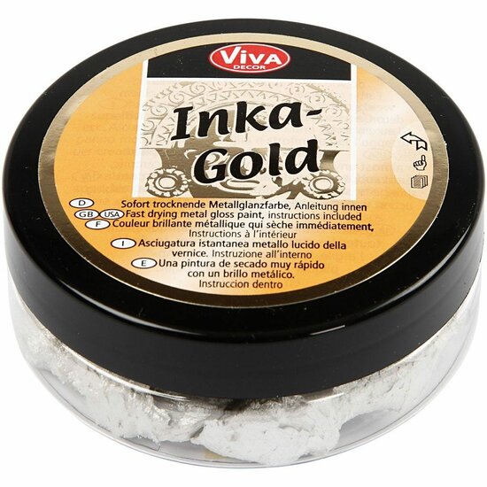 Pasta Wax - Metallic Verf - Inka Gold - Platin - 50 ml - Viva Decor - Hoogwaardige Metaalverf Op Waterbasis Voor Decoratie, Kunstwerken & Creatieve Hobby’s