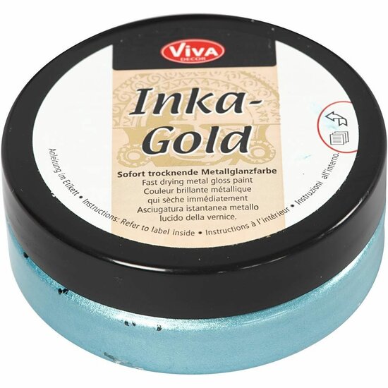 Pasta Wax – Inka Gold – Turquoise Metallic Verf – Waxpasta – Viva Decor – Emerald Wax – Glanzende Wax – Waterbasis Wax – Metallic Afwerking - 50ml