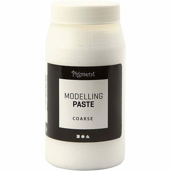 Structuurpasta - Witte Structuurpasta - Grof Korrelig - 500ml - Creatieve Materialen - Unieke Textuur - Perfect voor Kunstprojecten - Pigment Toevoegen voor Kleurrijk Effect