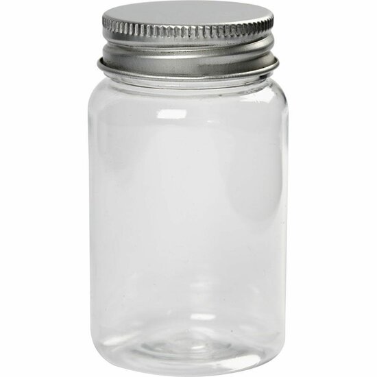 Plastic Potje Met Schroefdop - Handig Opbergpotje Voor Kralen, Cosmetica & Hobbygebruik - Luchtdicht & BPA-Vrij - 100 ml - 77x45 mm - 10 Stuks