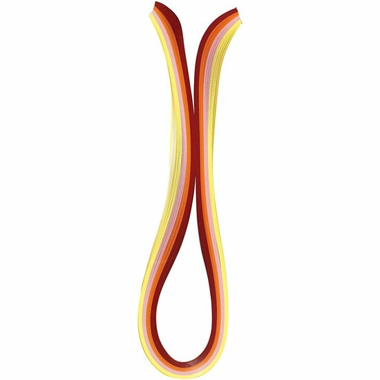 Quilling Stroken - Papieren Quilling Stroken - 78cm Lang - 5mm Breed - 100 Stuks - Oranje, Roze, Rood, Geel