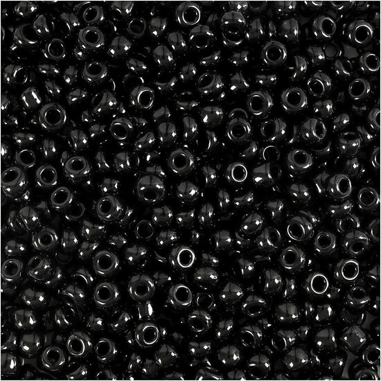 Rocailles - 3mm Diameter - 8/0 Afmeting - 500gr - Zwart - Glaskralen - DIY Kralen