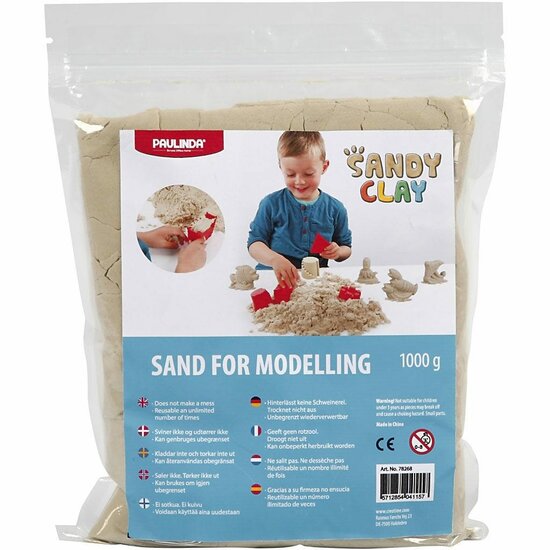 Sandy Clay - Speelzand - Naturel - Spelen - 1kg - Sandy Clay¨ - 1 stuk