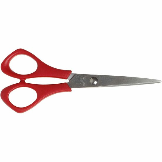 Schoolscharen - Zwarte Knutselscharen - Linkshandige Puntige Scharen - Universeel Gebruik - Lengte 14cm - 1 Stuk