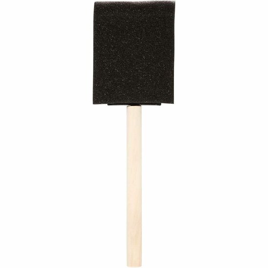 Schuimpenselen - DIY Foam Penselen - Schilderen Met Zwarte Penseel - Breedte 50mm - Set Van 10 Stuks