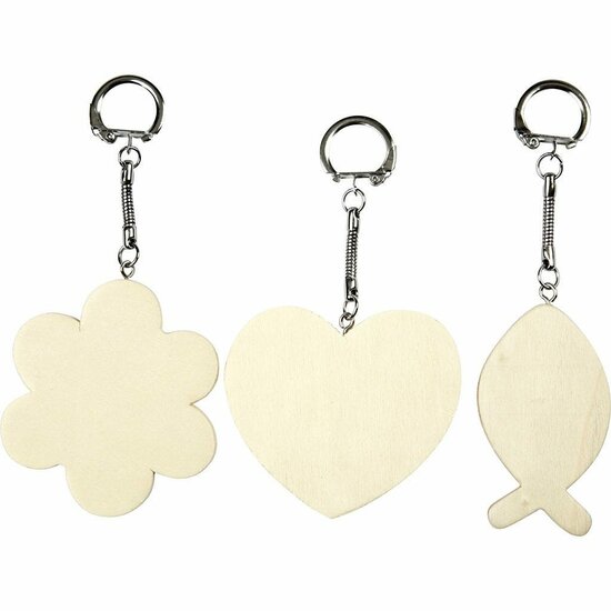 Sleutelhanger, afm 6-7 cm, dikte 3 mm, 12 stuk